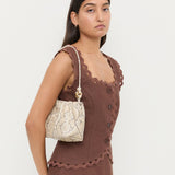 Loeffler Randall - Kiri Snake Leather Shoulder Bag