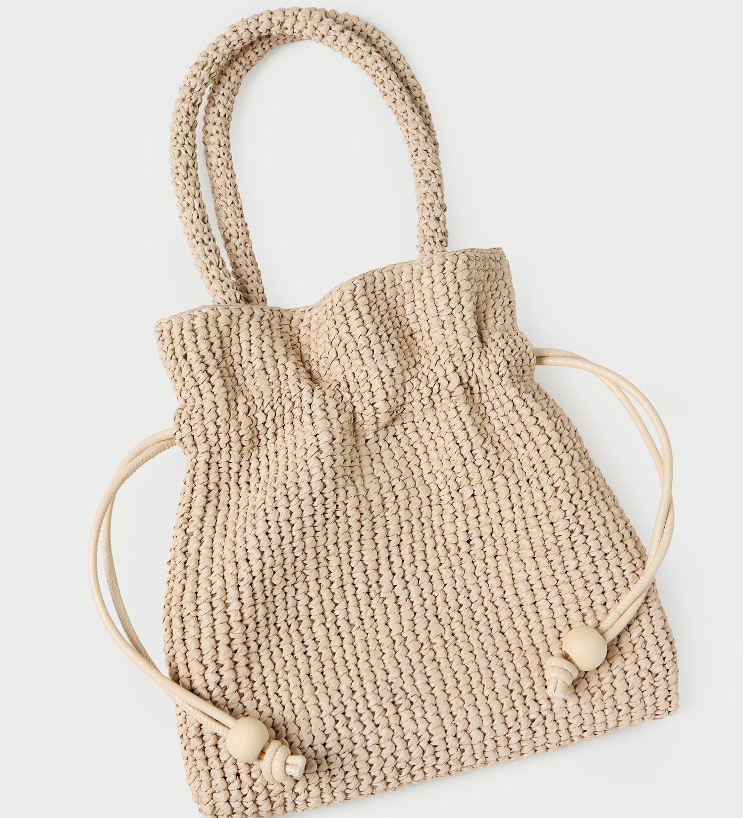 Loeffler Randall - Kylie Natural Raffia Drawstring Pouch