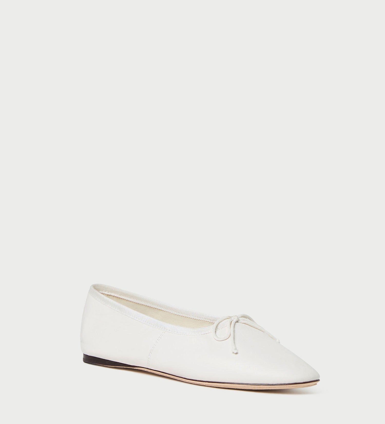Loeffler Randall - Landon Cream Leather Ballet Flat