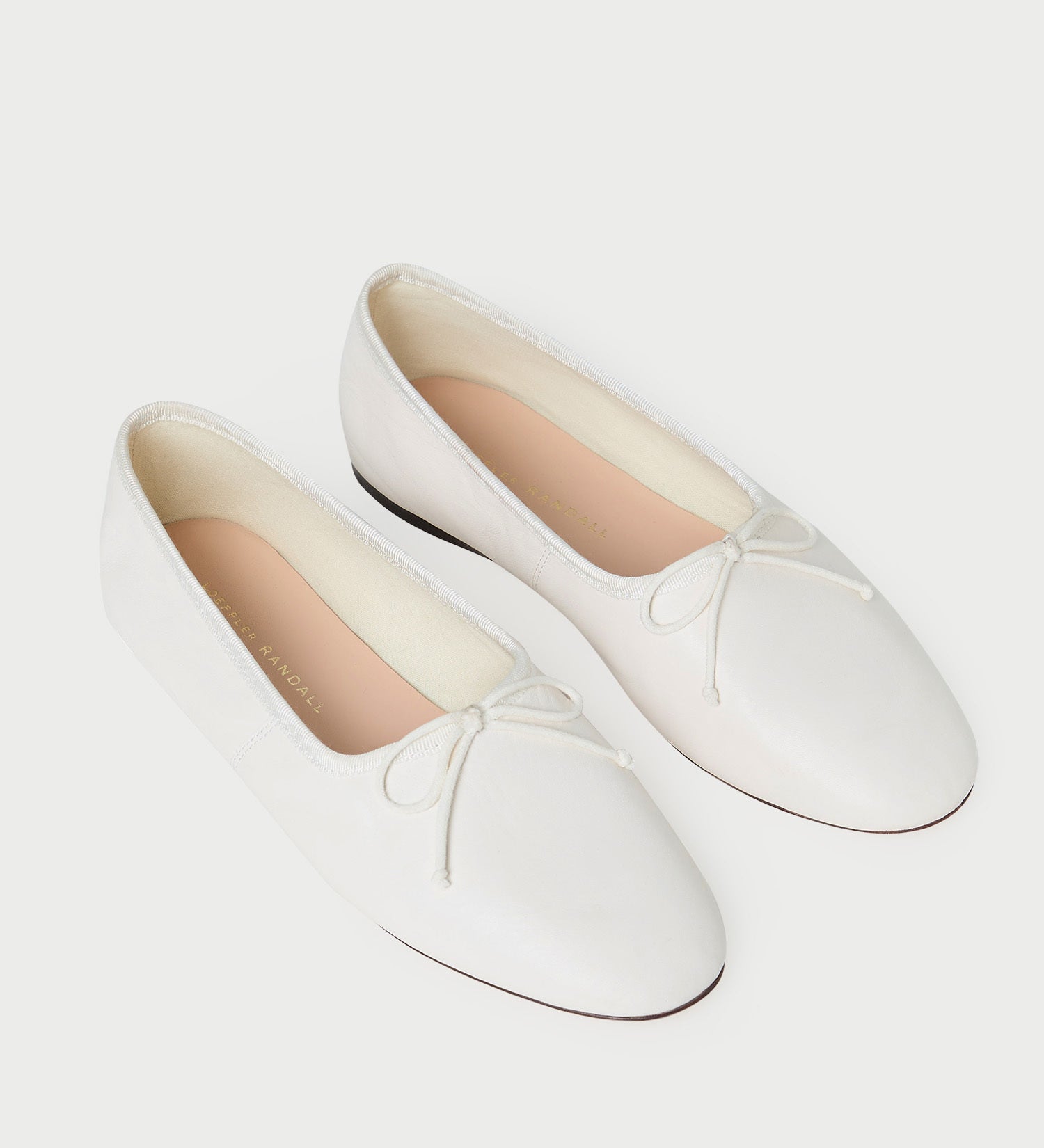 Loeffler Randall - Landon Cream Leather Ballet Flat
