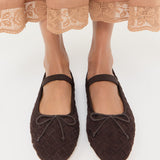 Loeffler Randall - Leonie Brown Woven Ballet Flat
