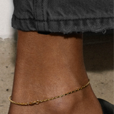 Dorsey - LINNEA, LAB DIAMOND GOLD CHAIN ANKLET