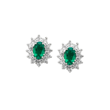 Dorsey - LOUISE STUD EARRINGS IN LAB EMERALD AND LAB WHITE SAPPHIRE