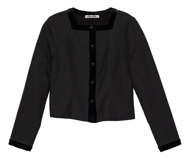 Ciao Lucia - Margot Faille Velvet Trim Jacket