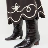 Loeffler Randall - Marley Crocodile Leather Tall Boot