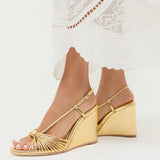 Loeffler Randall - Marren Gold Leather Wedge