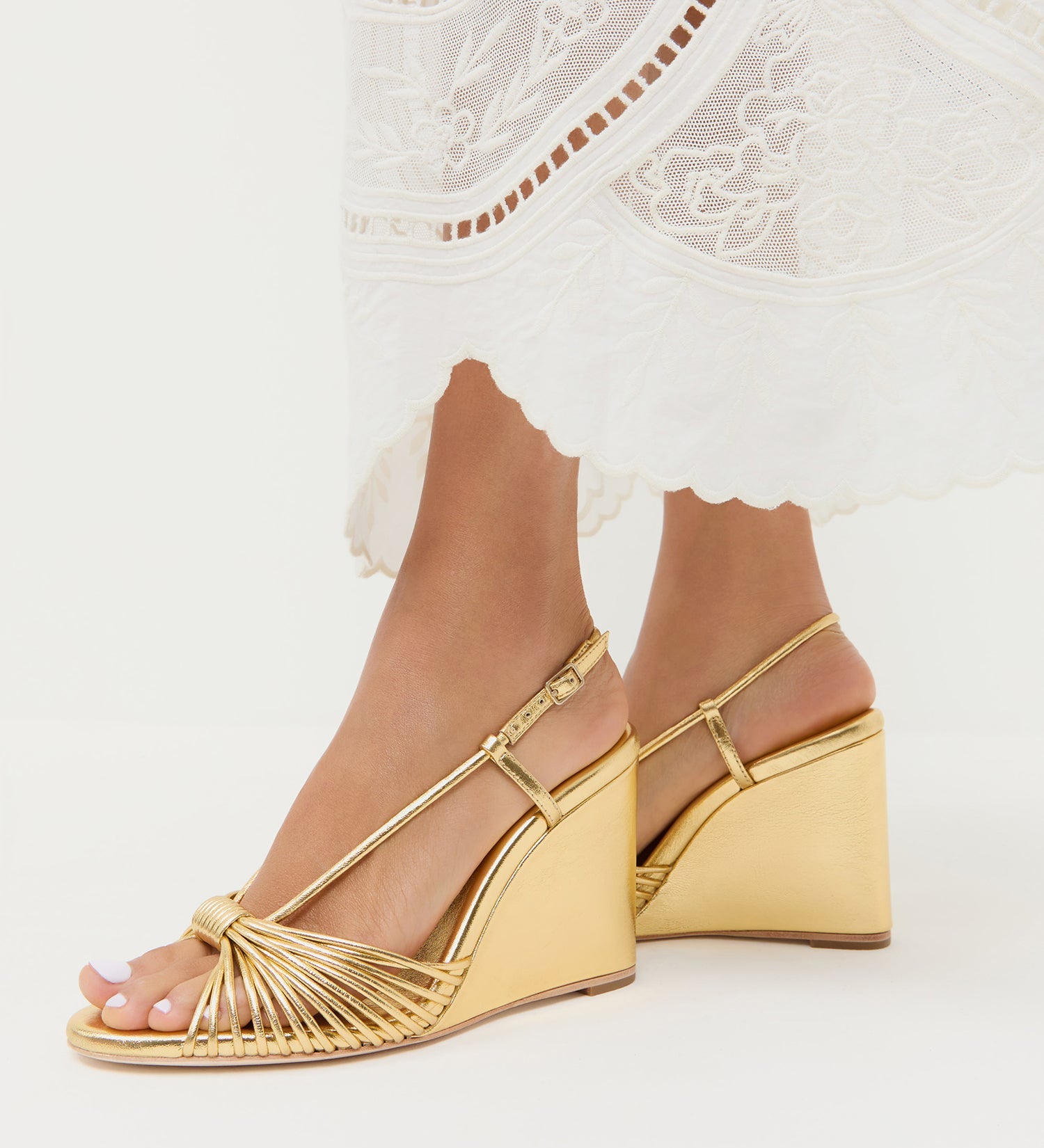 Loeffler Randall - Marren Gold Leather Wedge