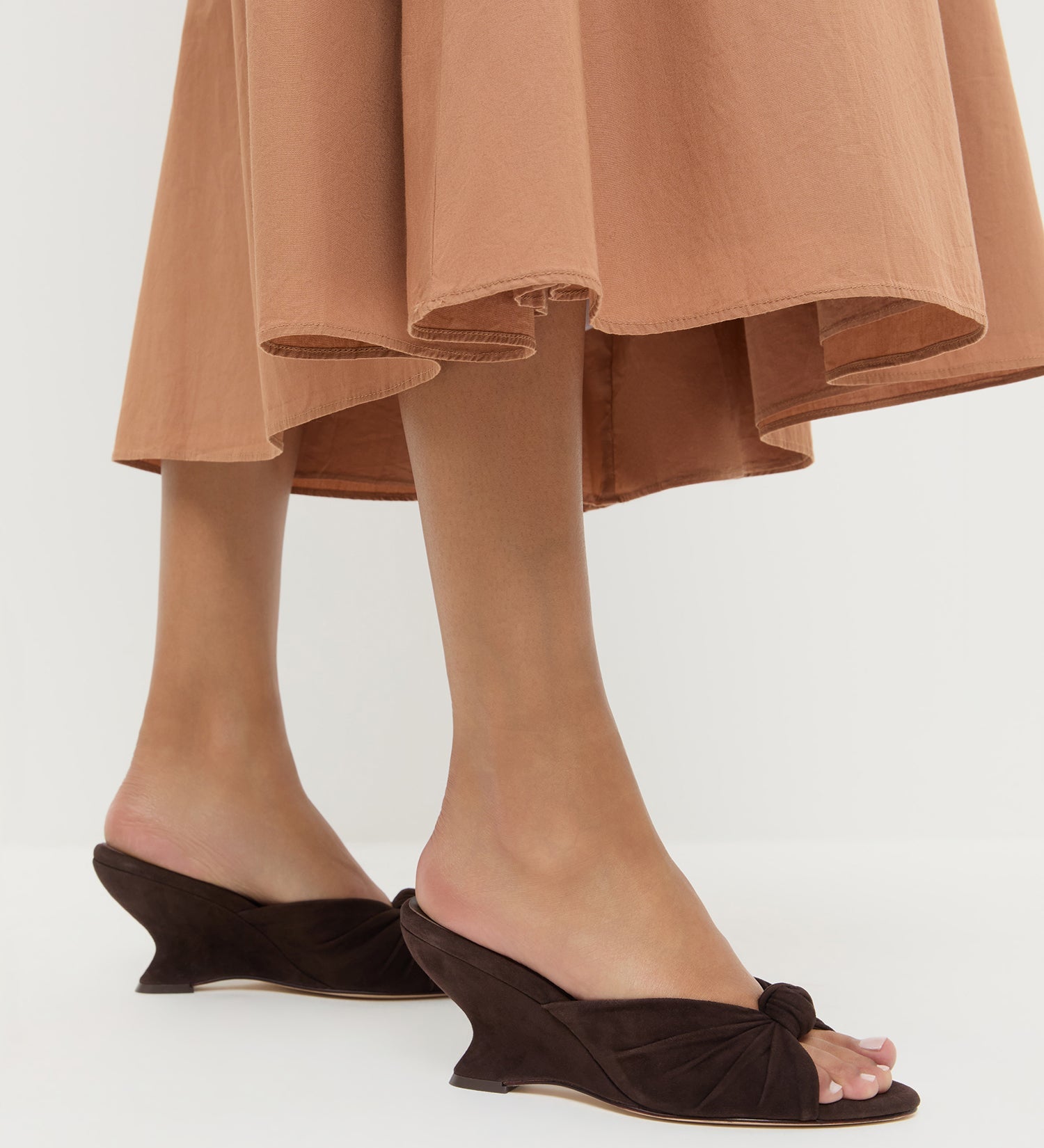 Loeffler Randall - Marsy Brown Suede Knot Wedge