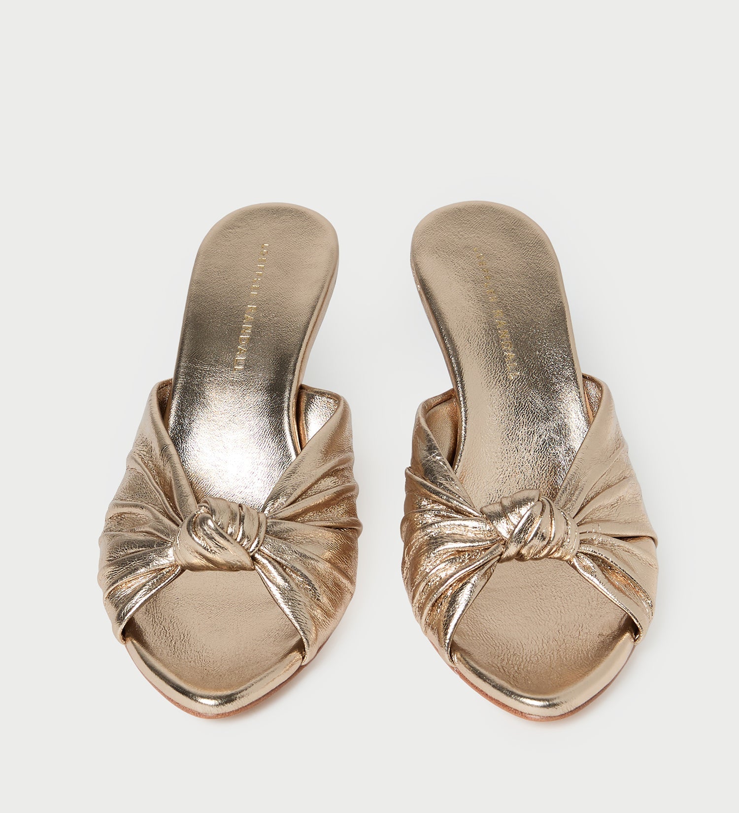 Loeffler Randall - Marsy Champagne Leather Knot Wedge