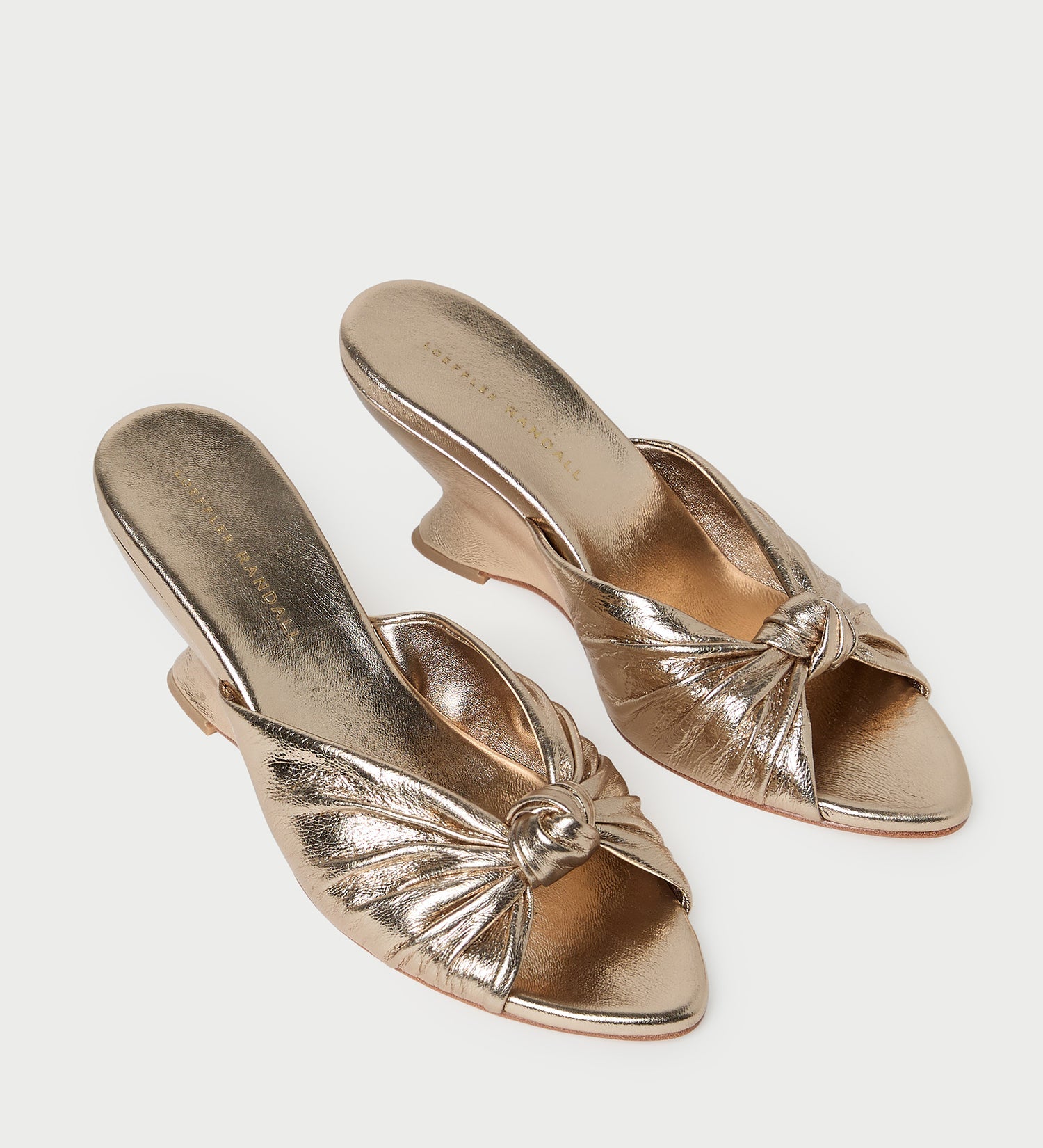 Loeffler Randall - Marsy Champagne Leather Knot Wedge