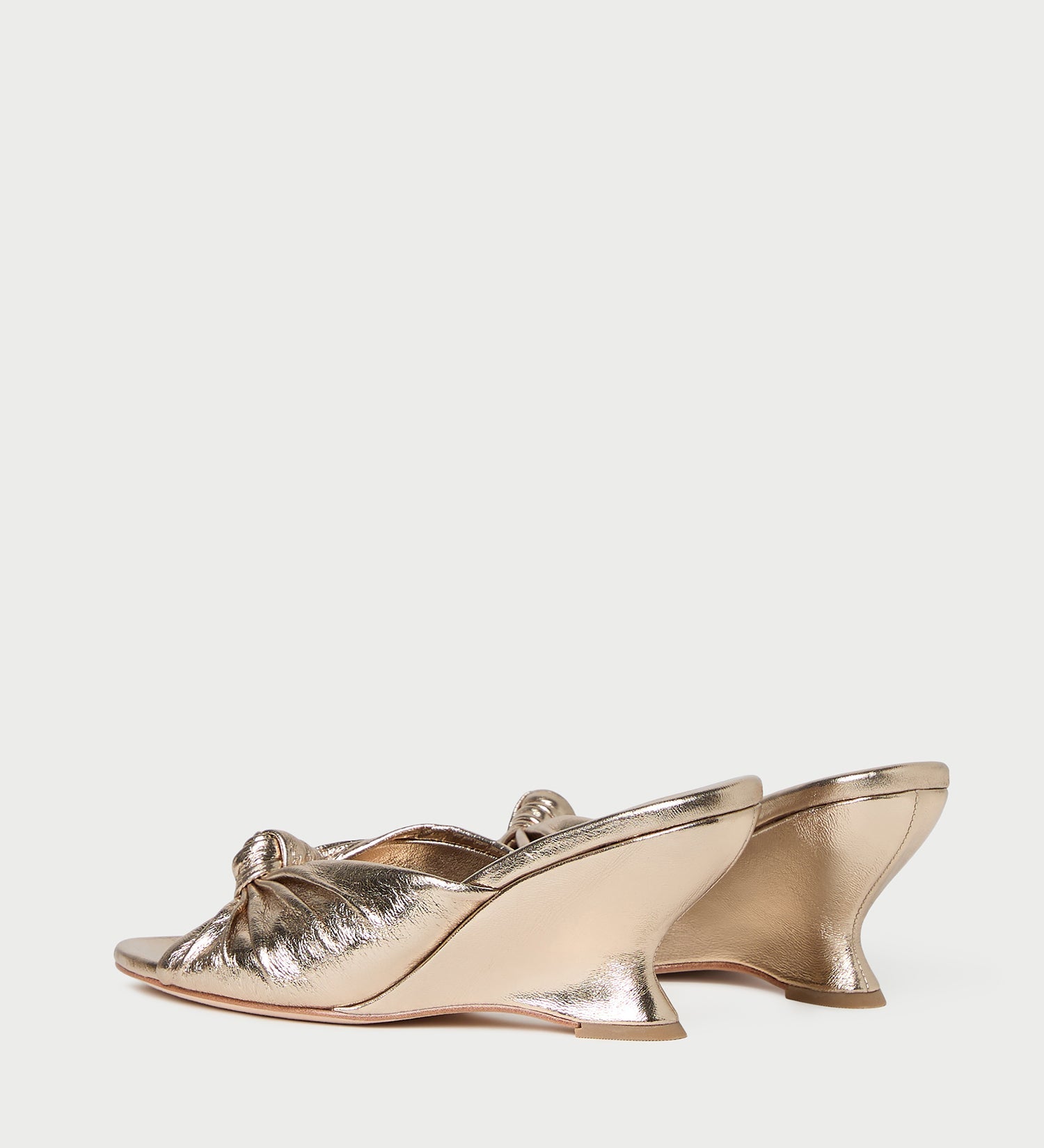 Loeffler Randall - Marsy Champagne Leather Knot Wedge