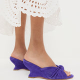 Loeffler Randall - Marsy Jewel Suede Knot Wedge