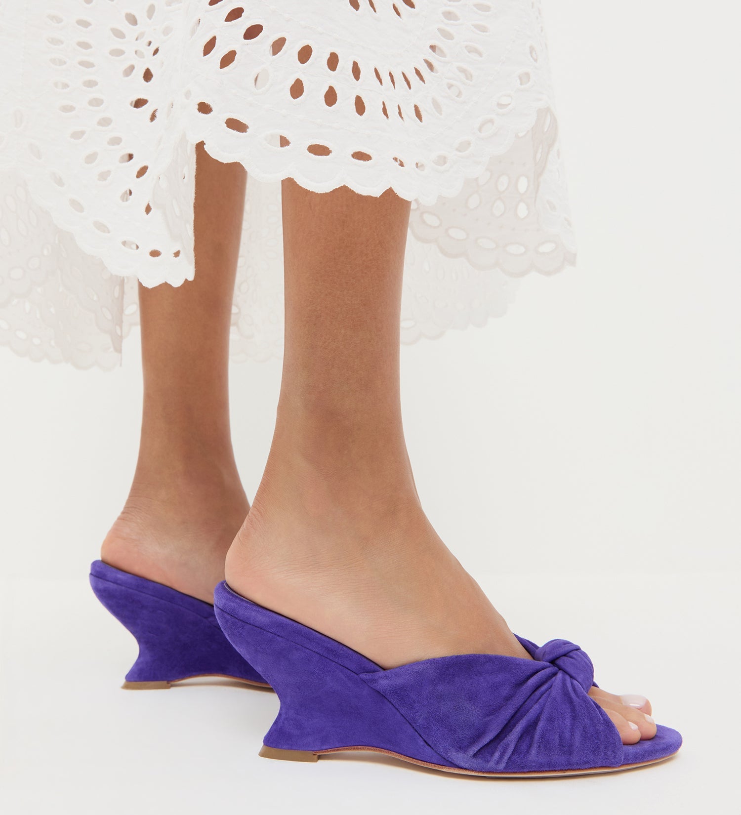 Loeffler Randall - Marsy Jewel Suede Knot Wedge