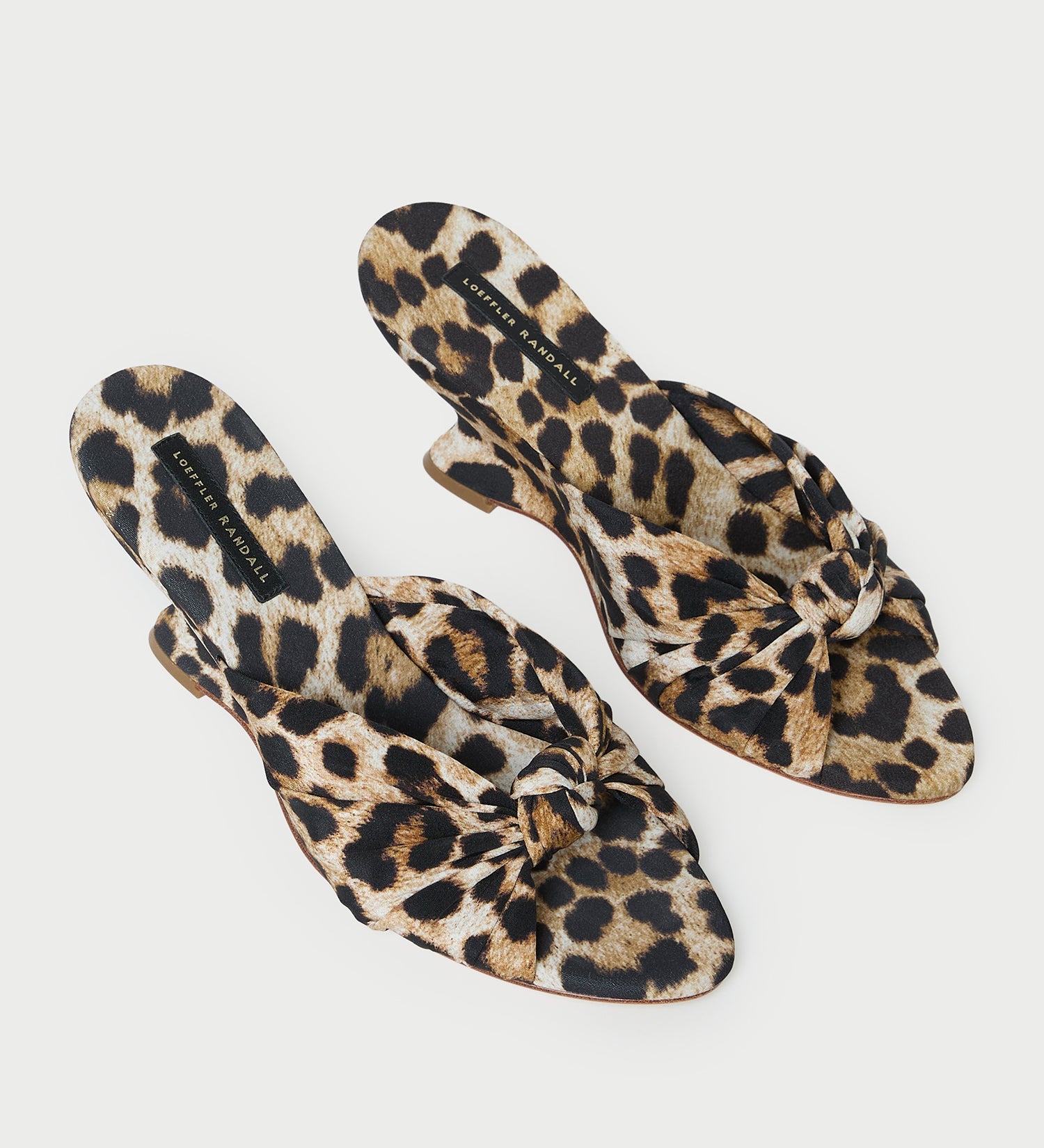 Loeffler Randall - Marsy Leopard Silk Knot Wedge