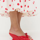 Loeffler Randall - Marsy Red Leather Knot Wedge