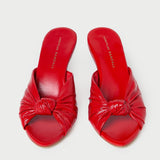 Loeffler Randall - Marsy Red Leather Knot Wedge