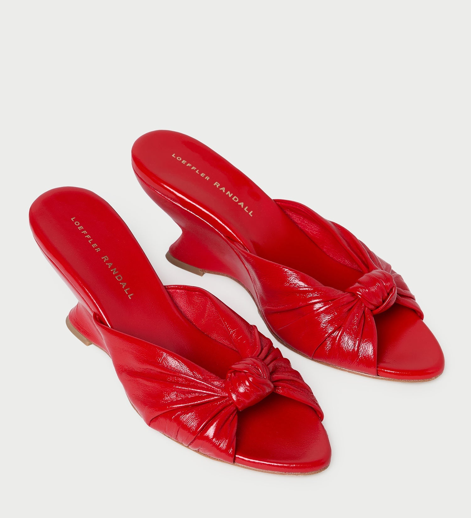 Loeffler Randall - Marsy Red Leather Knot Wedge