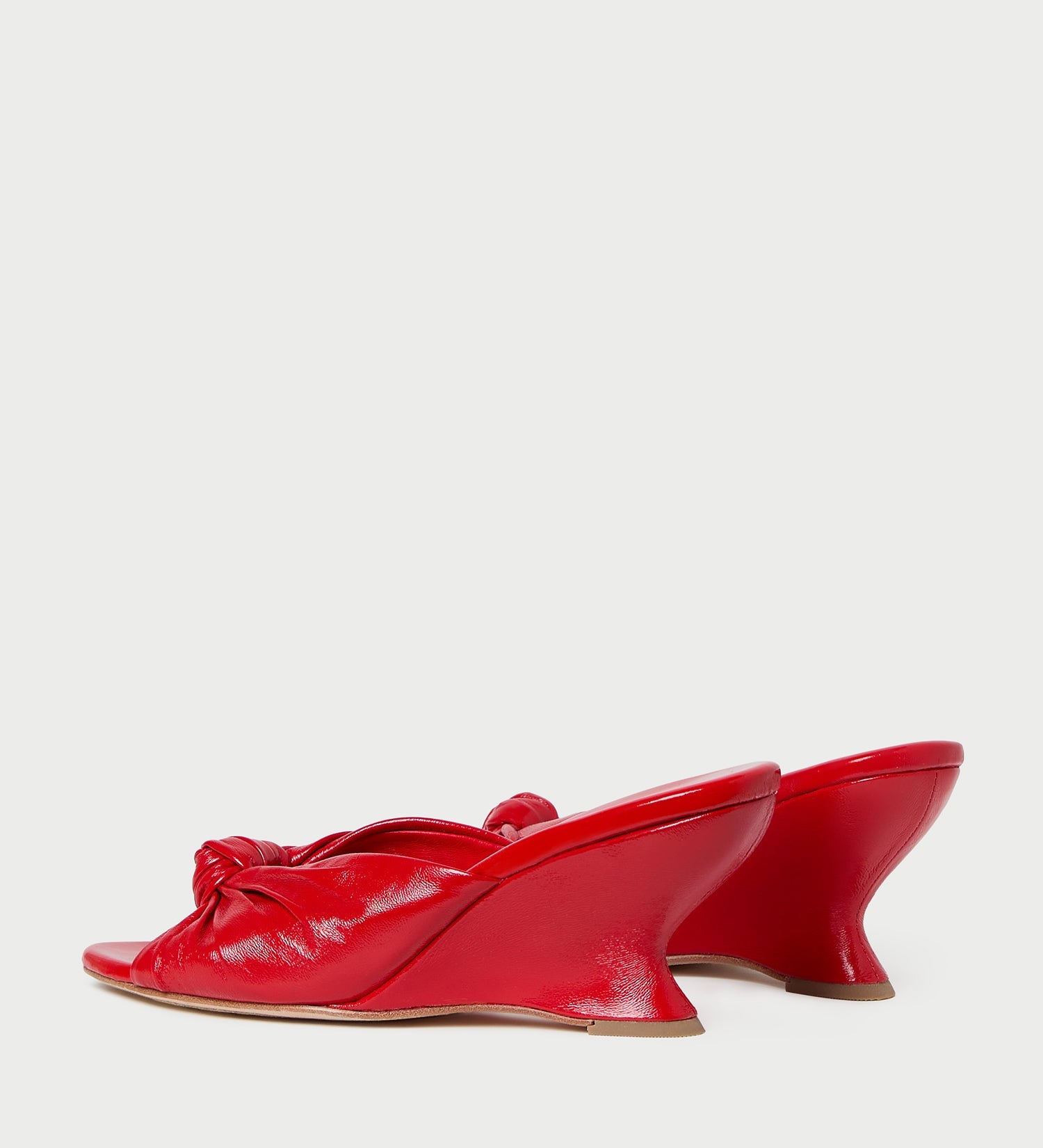 Loeffler Randall - Marsy Red Leather Knot Wedge