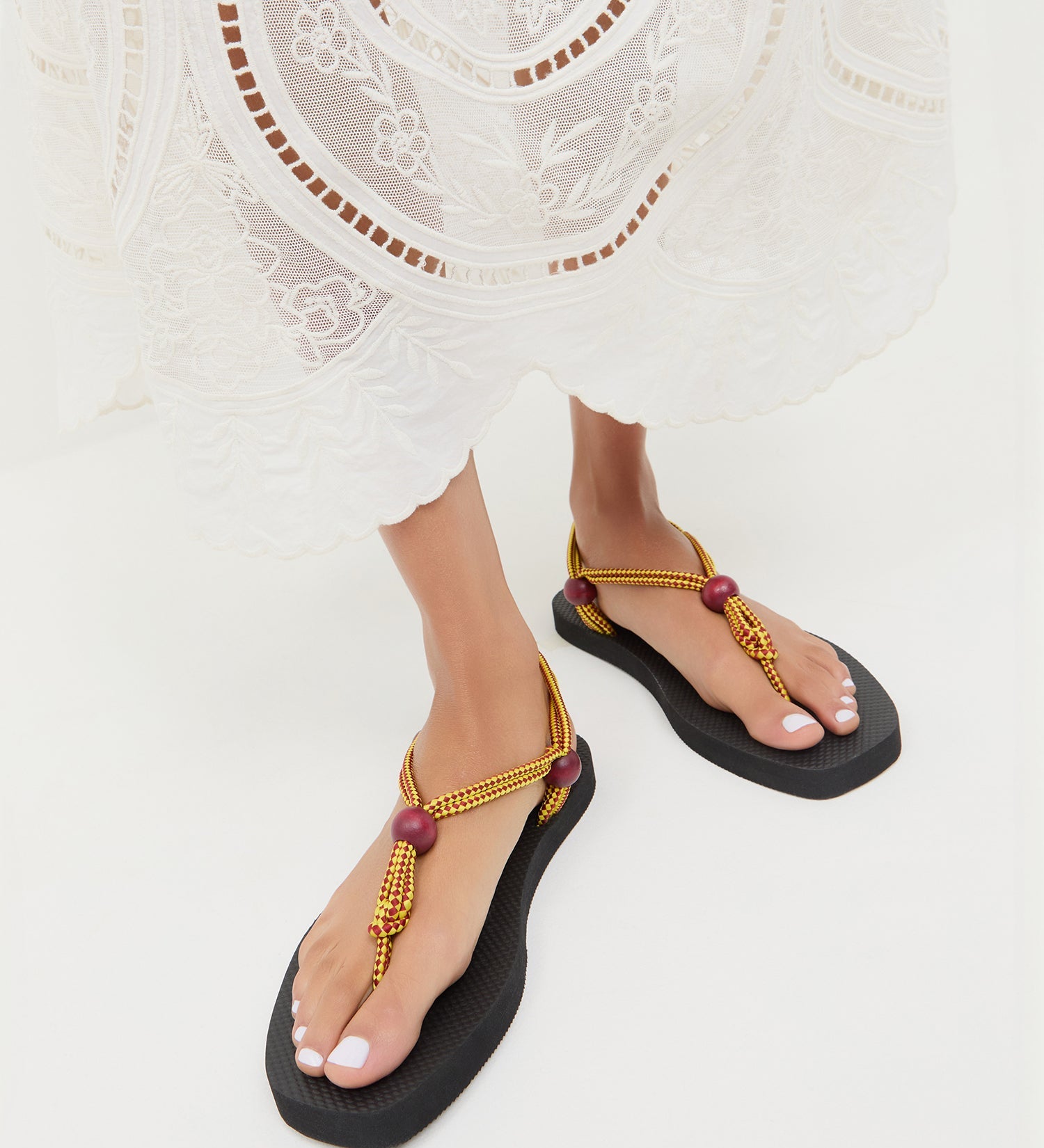 Loeffler Randall - Mika Maroon/Yellow Sport Sandal