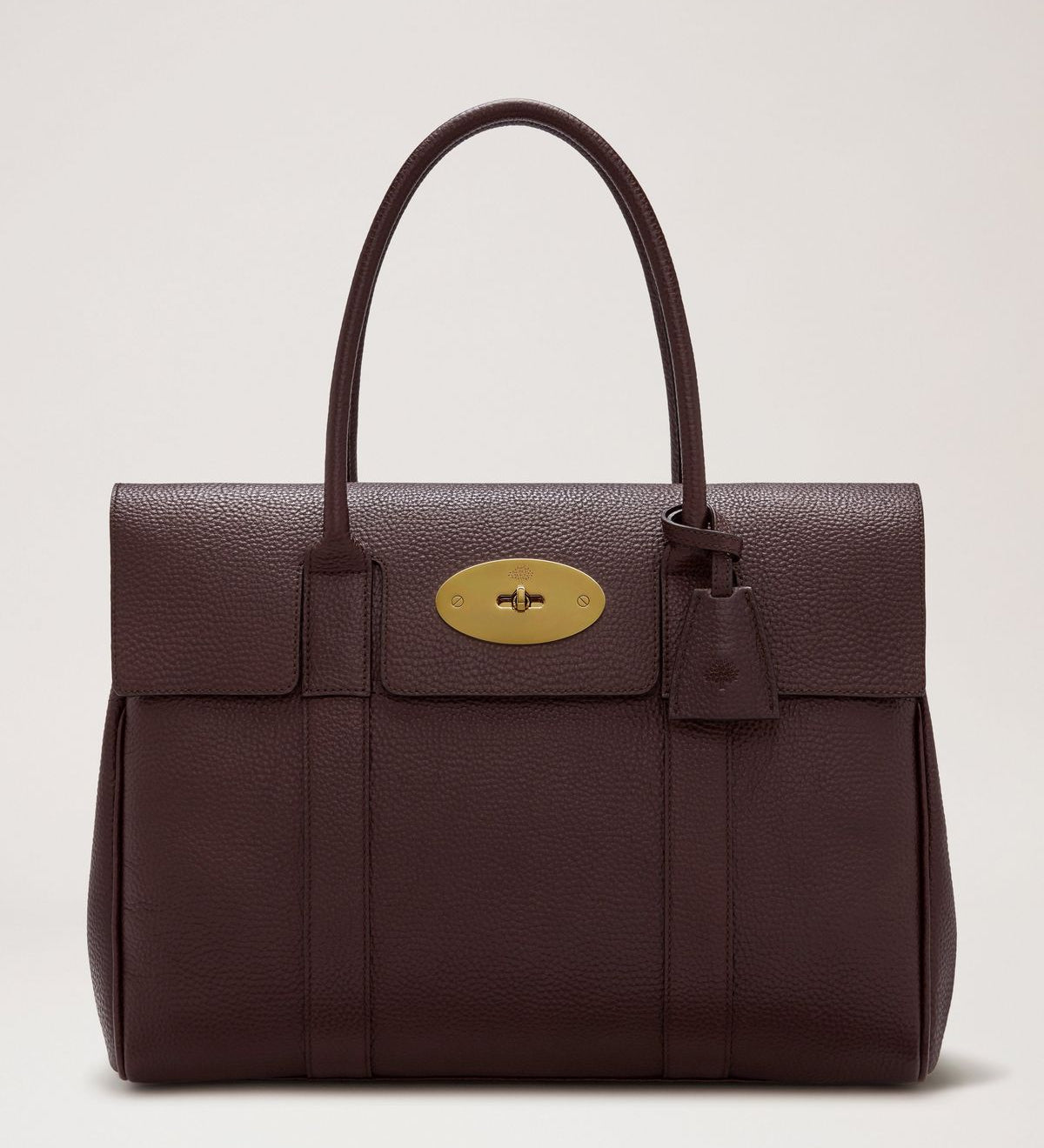 Mulberry Bayswater Oxblood Small Classic Grain — front view