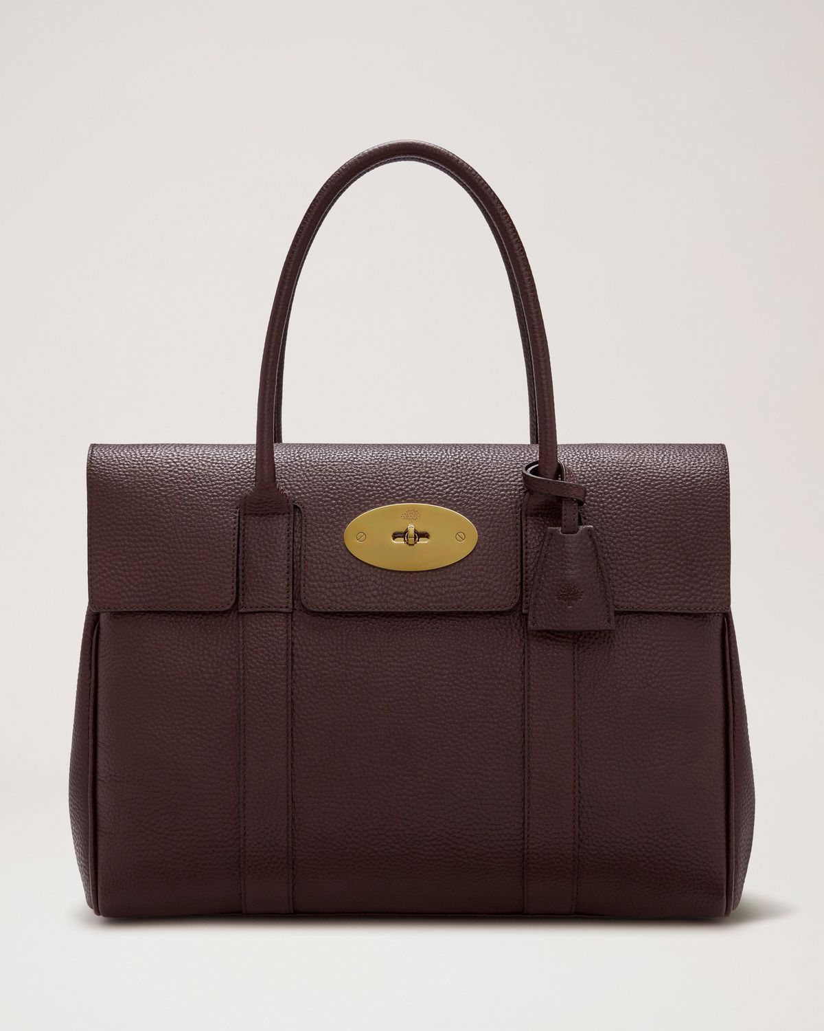 Mulberry Bayswater Oxblood Small Classic Grain — front view