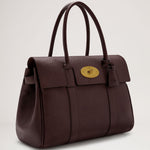 Mulberry Bayswater Oxblood Small Classic Grain — angled view