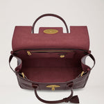 Mulberry Bayswater Oxblood Small Classic Grain — open interior