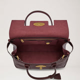 Mulberry Bayswater Oxblood Small Classic Grain — open interior