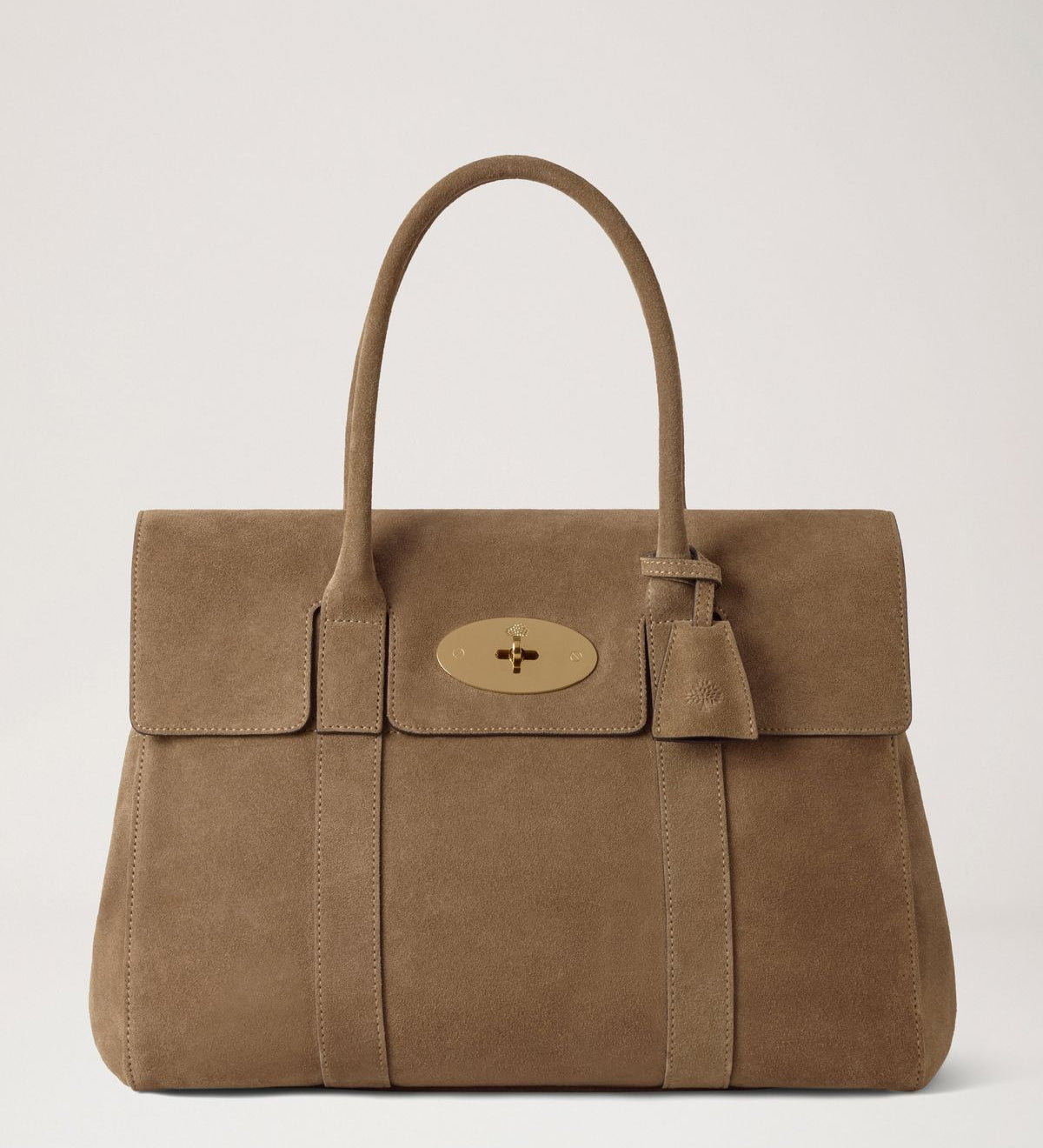 Mulberry - Bayswater Salcombe Sand Suede — front view