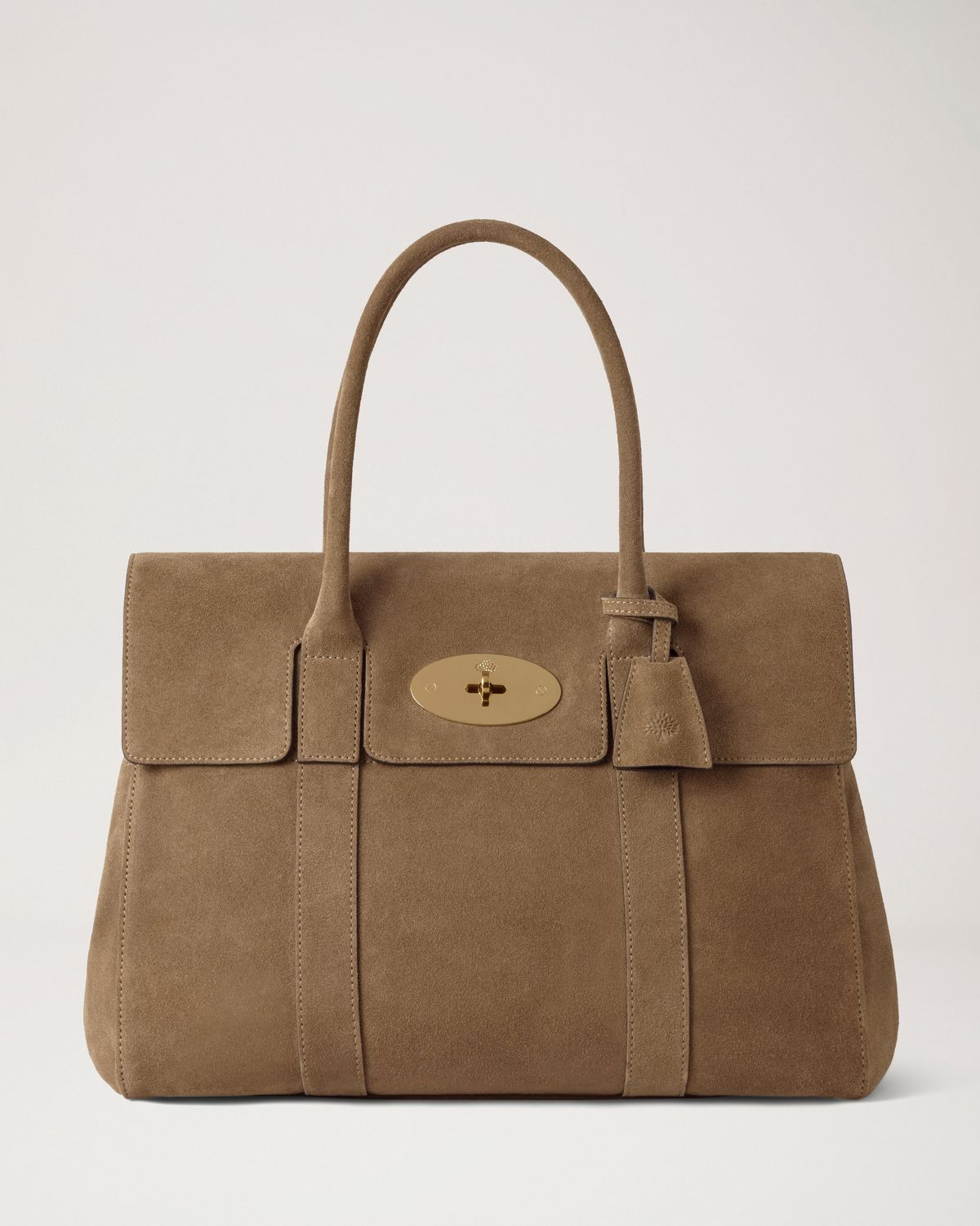 Mulberry - Bayswater Salcombe Sand Suede — front view