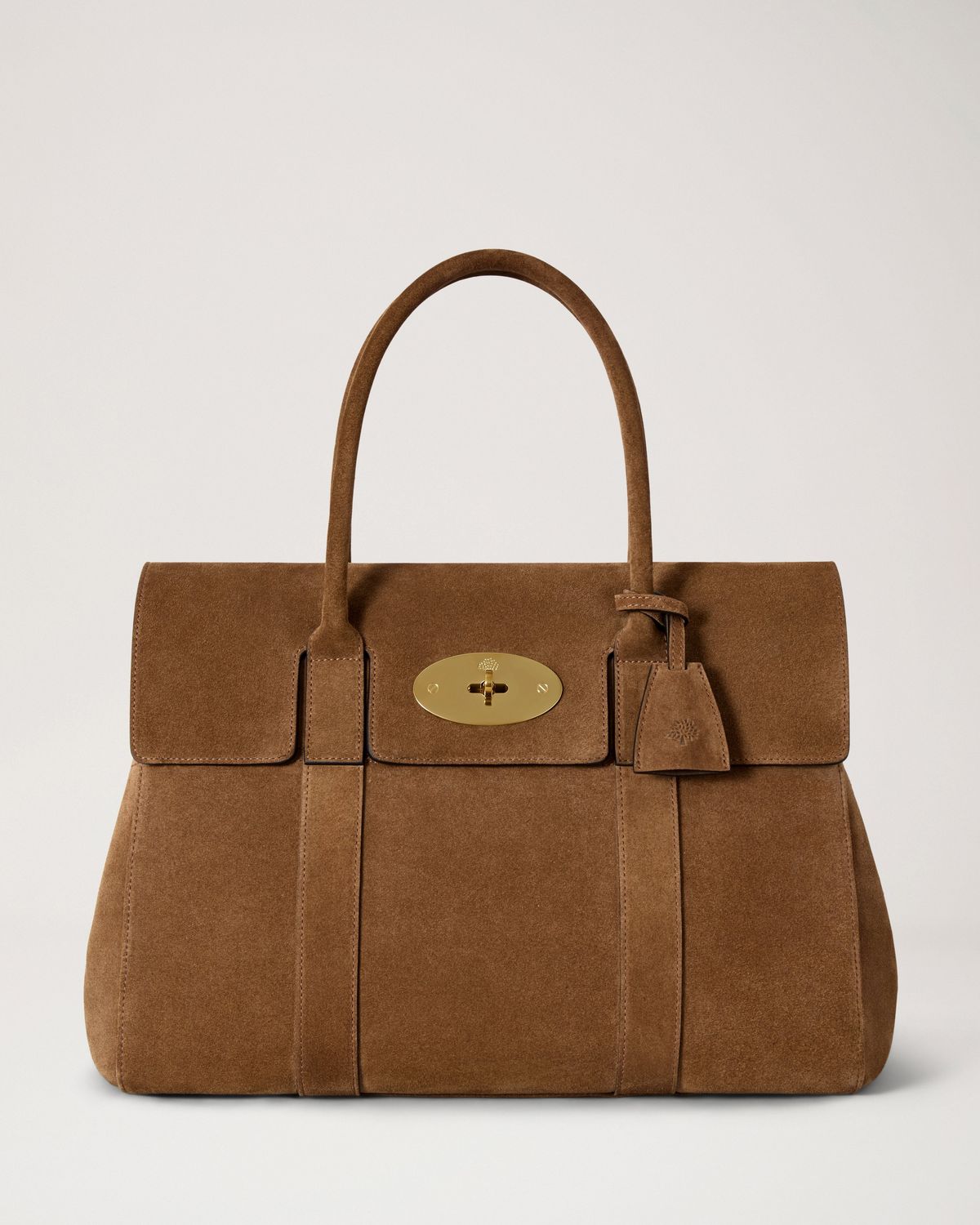 Mulberry - Bayswater Vintage Oak Suede — front view
