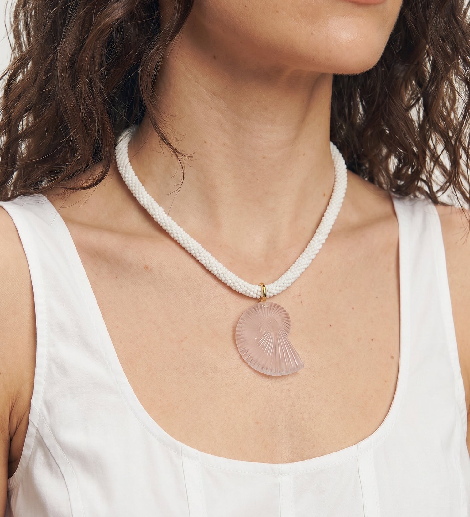 Veronica Beard - Nautilus Shell Beaded Necklace