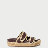 Loeffler Randall - Nico Chocolate/Natural Two - Band Sandal