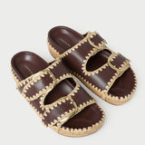 Loeffler Randall - Nico Chocolate/Natural Two - Band Sandal