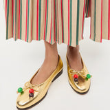 Loeffler Randall - Noelle Champagne/Beads Ballet Flat