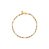Dorsey - ENAMEL MOISSANITE BRACELET IN NOISETTE, 18K GOLD VERMEIL