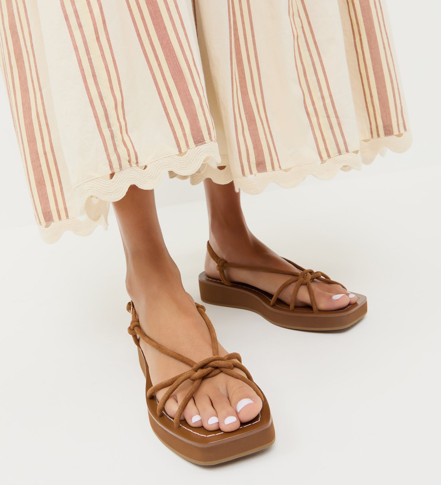 Loeffler Randall - Nomi Cacao Suede Platform Sandal