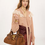 Paddington bag in suede leather