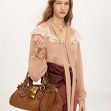 Paddington bag in suede leather