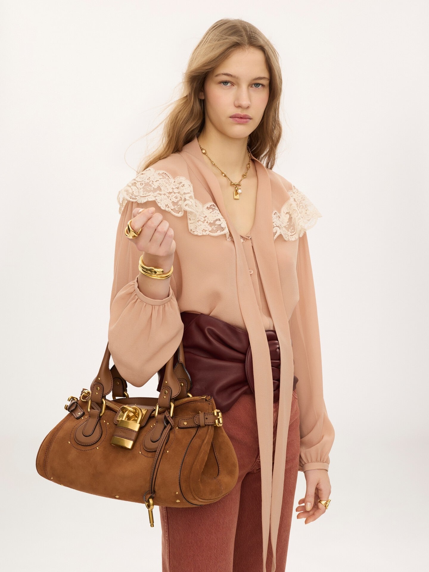 Paddington bag in suede leather