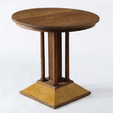 Lemieux Et Cie - French Round Gueridon in Raw Oak and Parchment