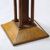 Lemieux Et Cie - French Round Gueridon in Raw Oak and Parchment