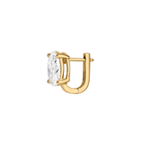 Dorsey - 14K ILLUSION HUGGIE IN OVAL - CUT LAB DIAMOND, 14K YELLOW GOLD