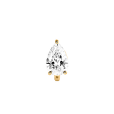 Dorsey - 14K ILLUSION HUGGIE IN PEAR - CUT LAB DIAMOND, 14K YELLOW GOLD