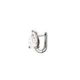 Dorsey - 14K ILLUSION HUGGIE IN PEAR - CUT LAB DIAMOND, 14K WHITE GOLD