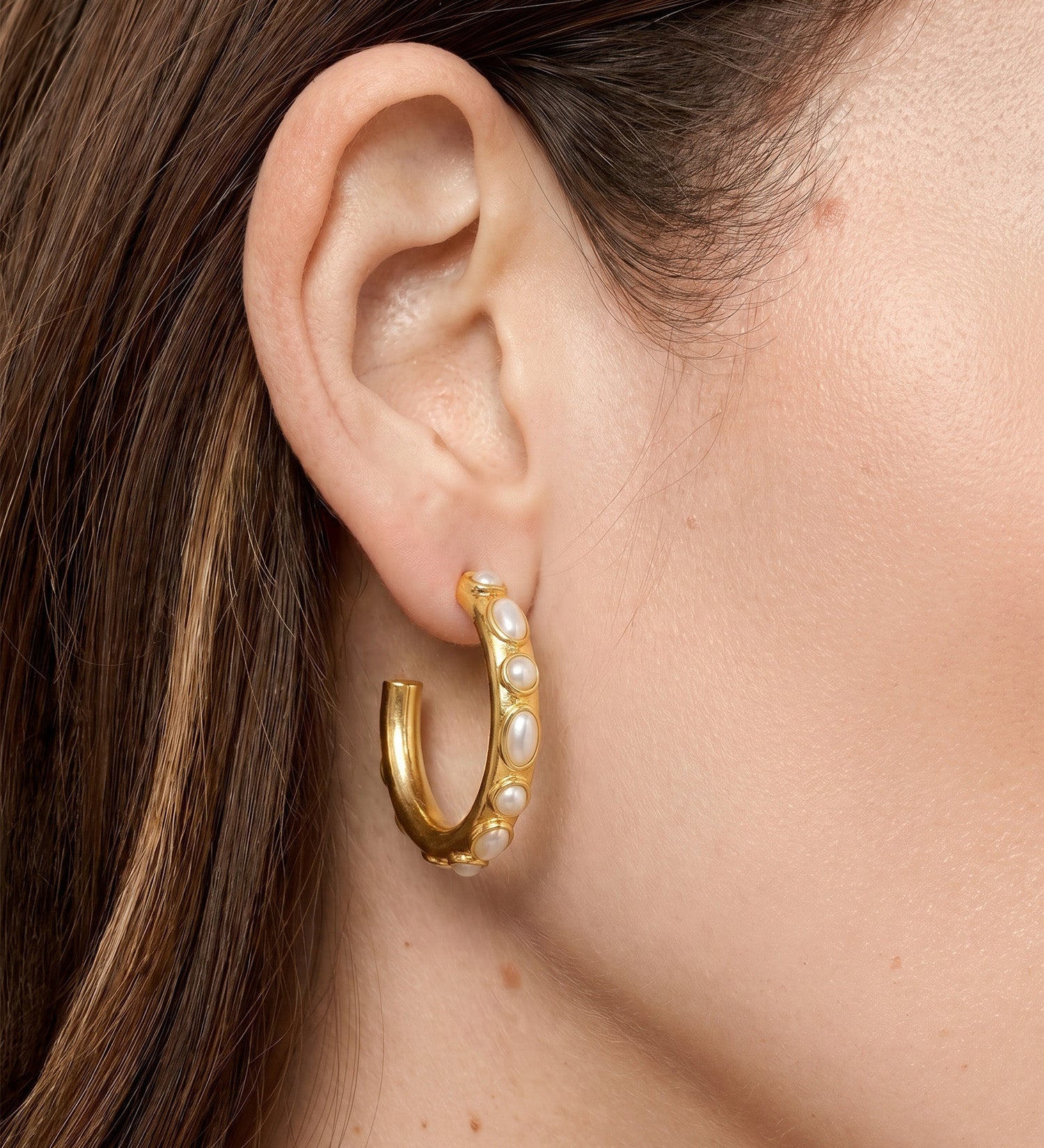 Veronica Beard - Pearl Hoop Earring