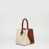 Métier - Vérité Mini Collapsible Tote Bag Smooth Calfskin White Sand Cognac