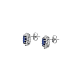 Dorsey - PETITE SPENCER STUD EARRINGS IN LAB BLUE SAPPHIRE AND LAB WHITE SAPPHIRE