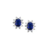 Dorsey - PETITE SPENCER STUD EARRINGS IN LAB BLUE SAPPHIRE AND LAB WHITE SAPPHIRE