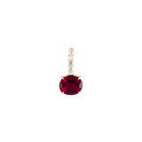 Dorsey - LAB RED SAPPHIRE EAST WEST OVAL PENDANT, GOLD